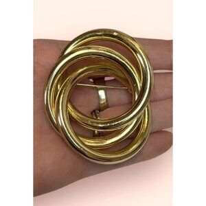 HUGE VTG Gold Tone Signed GROSSE Germany Pin Brooch (Christian Dior Designer)